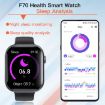 Black Silicone Smart Watch with Blood Sugar/Oxygen Monitoring - F70 - 9