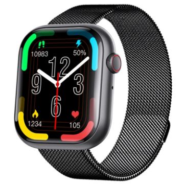 Black Milan Smart Watch with Blood Sugar/Oxygen Monitoring - F70 - 1