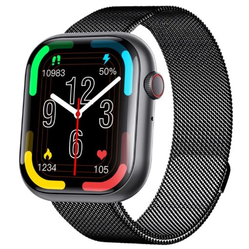 Black Milan Smart Watch with Blood Sugar/Oxygen Monitoring - F70 - 1