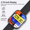 F70 Smart Watch with Blood Sugar/Oxygen Monitoring, SOS Alarm - Black - 6