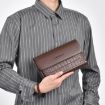 WEIXIER W129 Men Magnetic Buckle Clutch Bag - Brown - 9