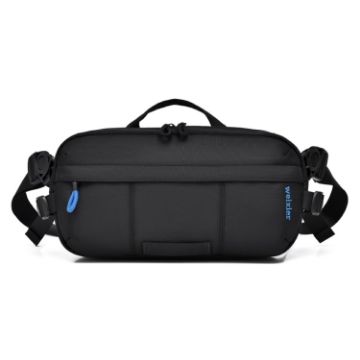 WEIXIER D512 Men Large Capacity Crossbody Chest Bag Black - 1