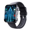 Black Silicone Smart Watch with Bluetooth Calls/ECG/Blood Analysis - 1