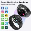 F400 Smart Watch ECG Blood Oxygen Blood Sugar 150+ Sports Mode Black Brown Leather - 4