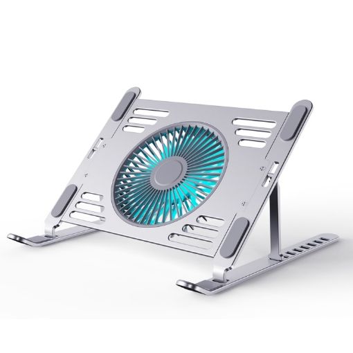 R- JUST HZ44 Aluminum Laptop Cooling Stand Silver - 1