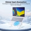 R- JUST HZ44 Aluminum Laptop Cooling Stand Silver - 2