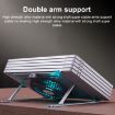 R- JUST HZ44 Aluminum Laptop Cooling Stand Silver - 4