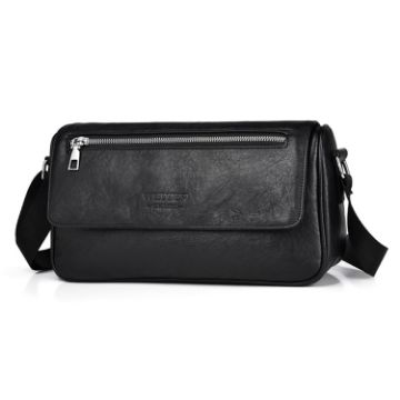 WEIXIER D514 Men Crossbody Waterproof Shoulder Bag - Black - 1