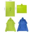 Naturehike 210T Plaid Outdoor Rain Poncho 3 In 1 Canopy - Green - 4