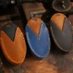 Handmade Hyundai Hallmo Car Key Bag - Brown (5 Keys) - 2
