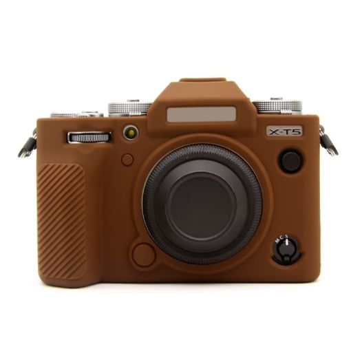 FUJIFILM X-T5 Soft Silicone Protective Case (Coffee) - Durable Protection - 1