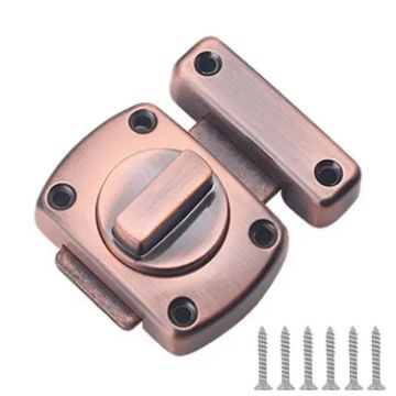 Stainless Steel Rotate Bolt Latch Anti-Theft Security Bathroom Door Lock - 1