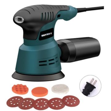 8pcs/Set US Plug Small Polishing Sandpaper Machine Electric Disc Sander - 1