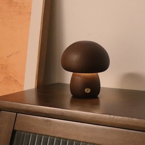 Mushroom Night Light Touch Control Dimmable Bedside Lamp - 1