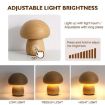 Mushroom Night Light Touch Control Dimmable Lamp - Beech Style - 5