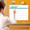 2025-2026 Blue English 18-Month Calendar Magnet - Refrigerator Magnet - 7