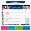 English Wall Calendar 18 Months Countdown Watercolor Desk Calendar - 4