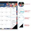 English Wall Calendar 18 Months Countdown Watercolor Desk Calendar - 5