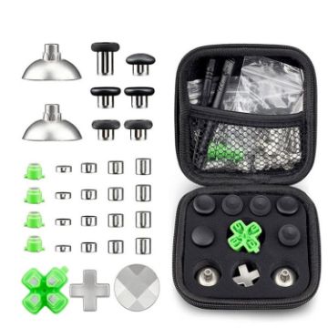PS5 Gamepad Metal Buttons Set - 32pcs Mushroom Head Magnetic Base Cross Keys - 1