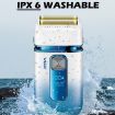 VGR V-362 5W USB Electric Shaver Bald Head Hair Clipper - Sky Blue - 7