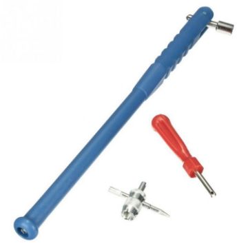 3pcs Tire Valve Installation Repair Tools Set (Blue) - 1