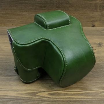 FUJIFILM X-S20 Full Body Leather Camera Case Bag with Strap - Green - 1