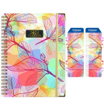 2025 English Notebook A5 Coil Notepad - 365 Day Work Schedule Diary - 1