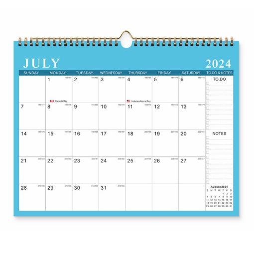 365 Day Countdown Wall Calendar Blue July 2024-Dec 2025 - 1