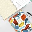 2025 Board Clip A4 English Notebook Coil Diary Planner - Abstract - 4