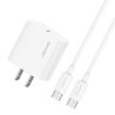 USAMS CC228 20W Fast Charging Charger Set - USB-C to USB-C (US Plug) - 3