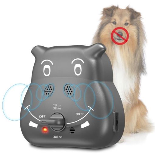 K8 Ultrasonic Bark Stopper Dog Training Device - Grey - 1