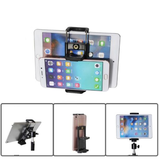 Universal Tablet Phone Holder Clip Tripod Adapter Mount - 1