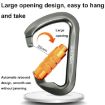 XINDA XD-8128 Outdoor Rock Climbing Carabiner - Automatic-Black - 4