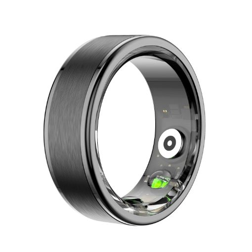 R03 SIZE 12 Smart Ring - Heart Rate/Blood Oxygen/Sleep - Black - 1