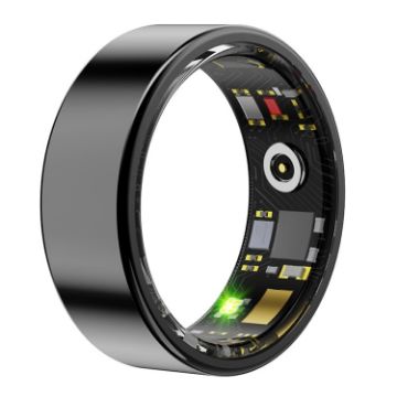 R11M SIZE 9 Smart Ring - Heart Rate/Blood Oxygen/Sleep - Black - 1