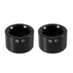 Harley Davidson Motorcycle Front Axle Wheel Covers - Black - 3