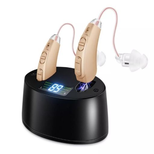 Z-128 Mini Invisible Rechargeable Digital Hearing Aid (Skin Color) - 1