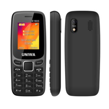 UNIWA E1805 1.77" SC6531E Dual SIM GSM Bluetooth Torch FM MP3 MP4 Black - 1