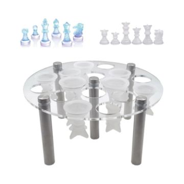 Transparent Round Chess Mold Stand - No Silicone Mold - 1