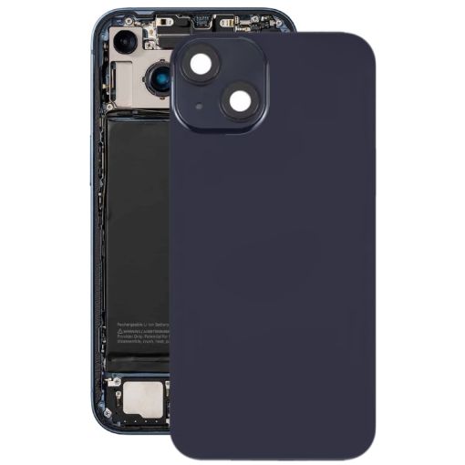 iPhone 14 Glass Battery Back Cover + Wireless Charging Module (Black) - 1
