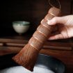 Palm Fiber Tea Ceremony Brush 14cm Right Angle - 7
