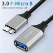 USB 3.0 A Female to Micro B Adapter Cable - 0.2m Length - 4