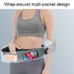 OUDU Outdoor Sports Waist Pack Cell Phone Bag - Hemp Black - 4