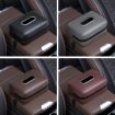 Gray Car Seat Armrest Tissue Box Sun Visor Seat Back Hanging Paper Bag - 2