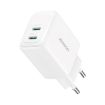 JOYROOM JR-TCF12 20W Dual USB-C Fast Charger EU Plug White - 1