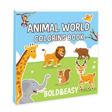 Cartoon Doodle Coloring Book for Kids 4+ Animal World - 40 Sheets - 1