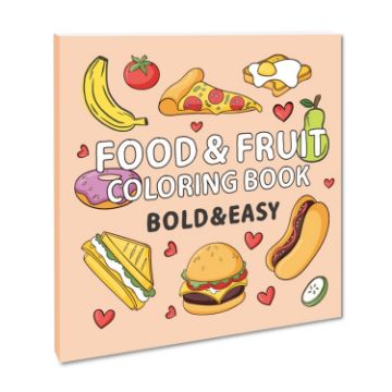 Cartoon Doodle Coloring Book for Kids 4+ - Food Theme - 1