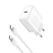 JOYROOM JR-TCF24 30W USB-C Fast Charger with Cable Set EU Plug - 1