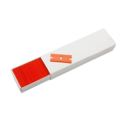 100pcs/Box Plastic Double-sided Scraper Blade UV Glue Replacement - 1