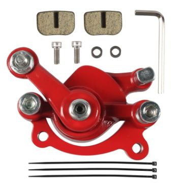 Motorcycle Disc Brake Caliper Pads for ATV Harley 49CC Trotting Red Left Kit - 1